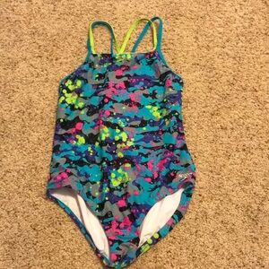 Speedo swim suit girls sz 16 EUC